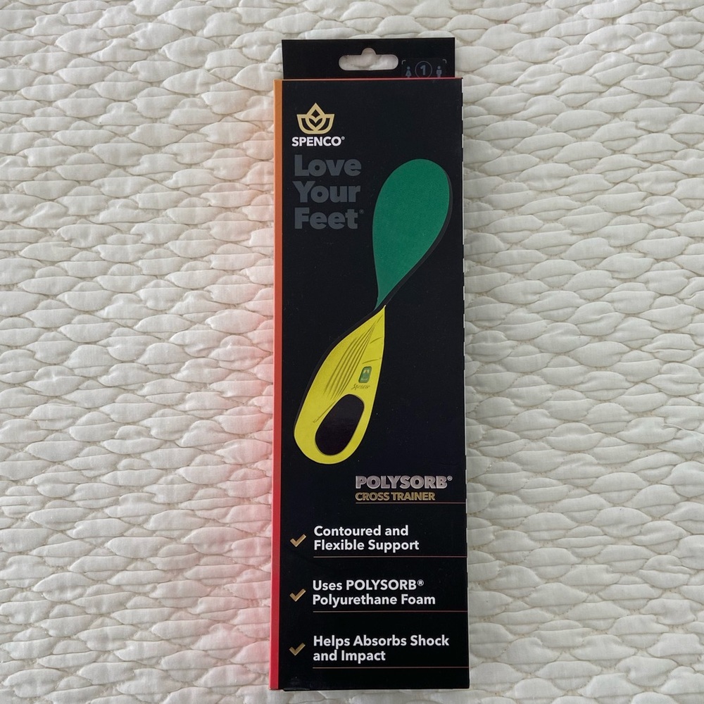 Spenco polysorb cross trainer insoles NEW